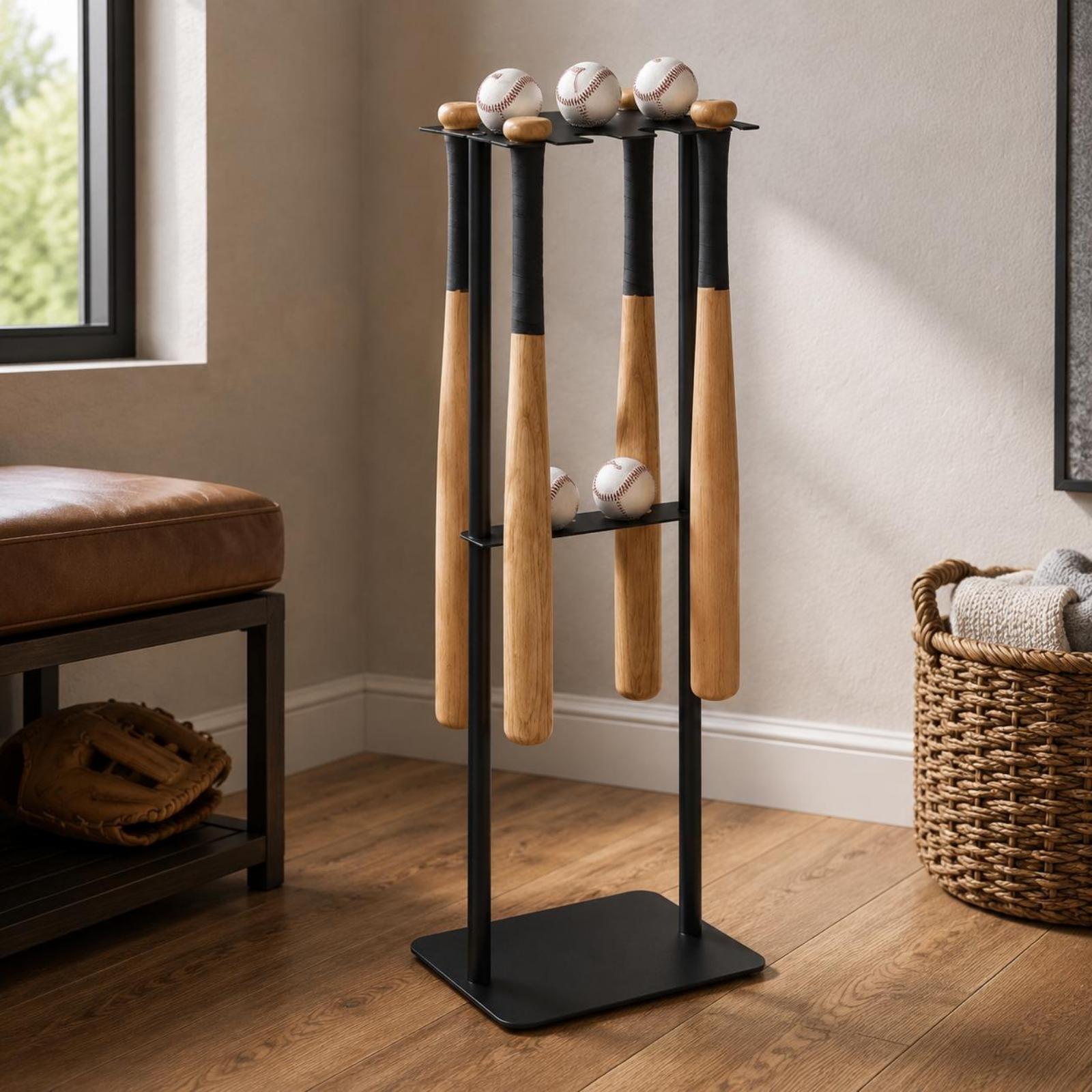 حامل مضرب بيسبول معدني، رف تخز - مراجعة Sports Equipment Bat وسعره